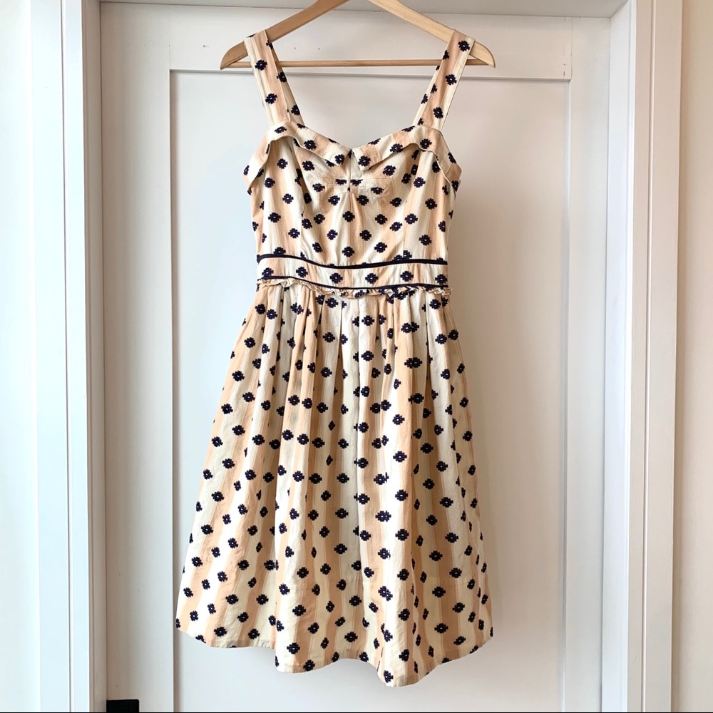 Maeve fit and flare dress with sweetheart neckline